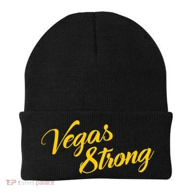 Vegas Strong Gold Script Beanie