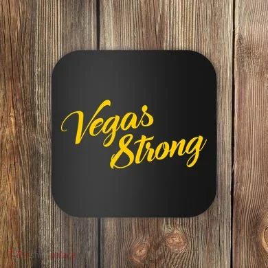Vegas Strong Gold Script Coaster
