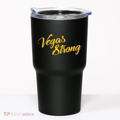 Vegas Strong Gold Script Tumbler