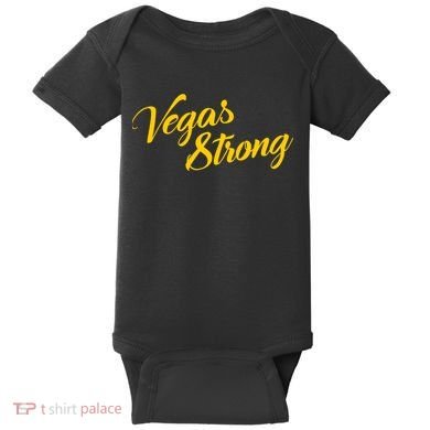 Vegas Strong Gold Script Baby Bodysuit