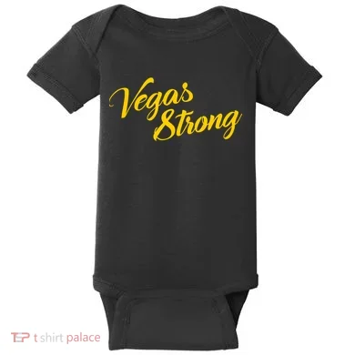 Vegas Strong Gold Script Baby Bodysuit