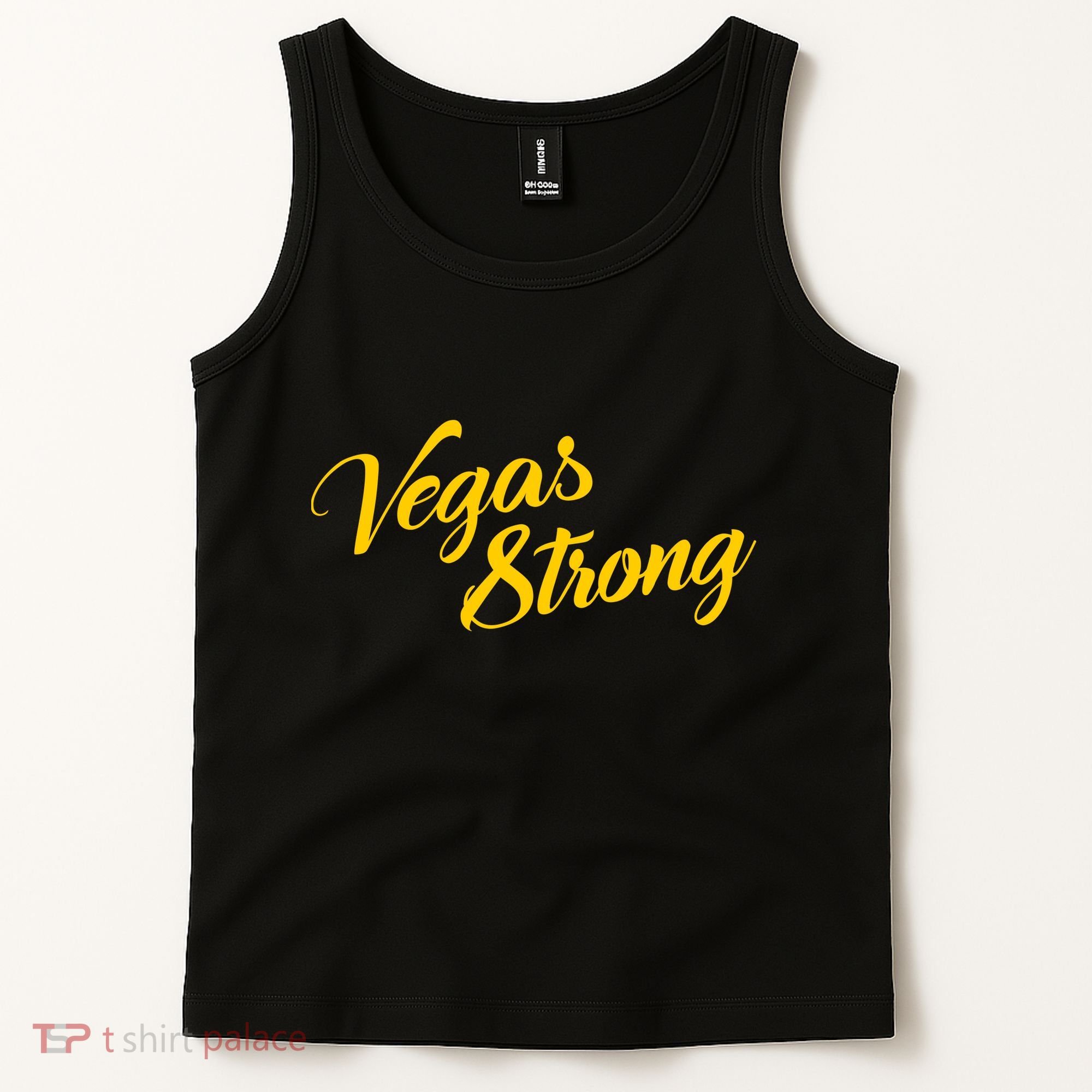 Vegas Strong Gold Script Tank Top