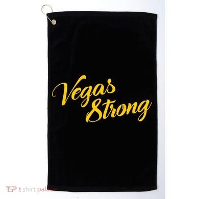 Vegas Strong Gold Script Golf Towel