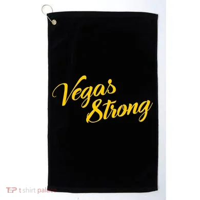 Vegas Strong Gold Script Golf Towel