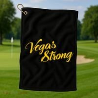 Vegas Strong Gold Script Golf Towel thumb 1