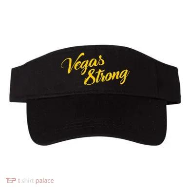 Vegas Strong Gold Script Visor