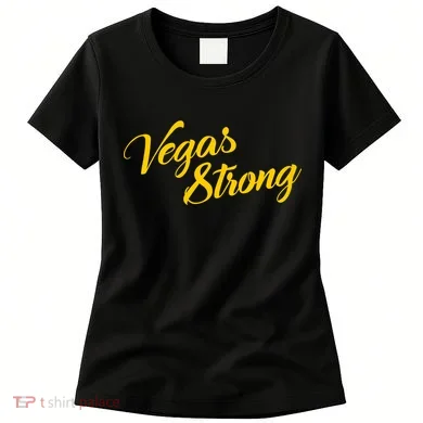 Vegas Strong Gold Script Women's T-Shirt