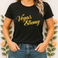 Vegas Strong Gold Script Women's T-Shirt thumb 2