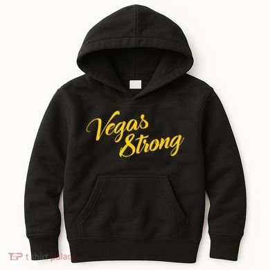 Vegas Strong Gold Script Kids Hoodie
