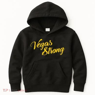 Vegas Strong Gold Script Kids Hoodie