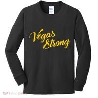 Vegas Strong Gold Script Kids Long Sleeve Shirt thumb 0