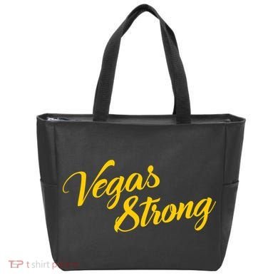 Vegas Strong Gold Script Tote Bag