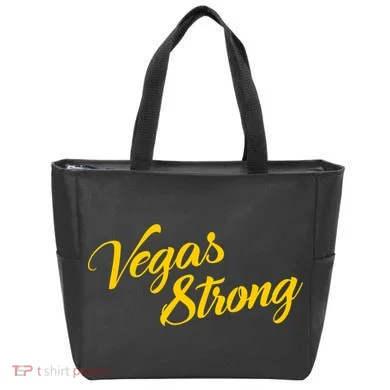 Vegas Strong Gold Script Tote Bag