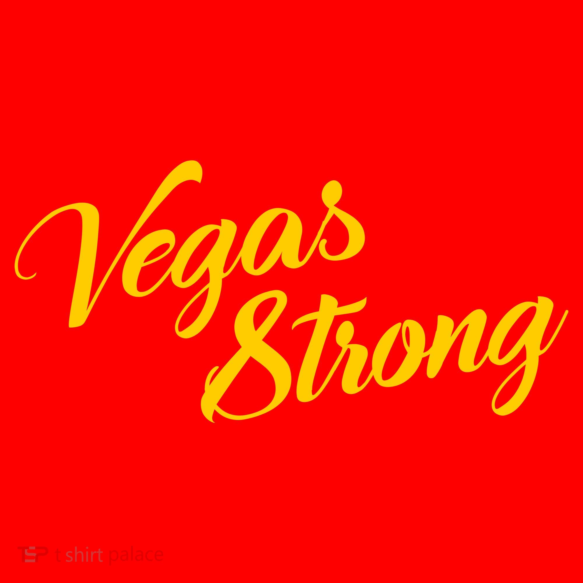 Vegas Strong Gold Script Santa Hat