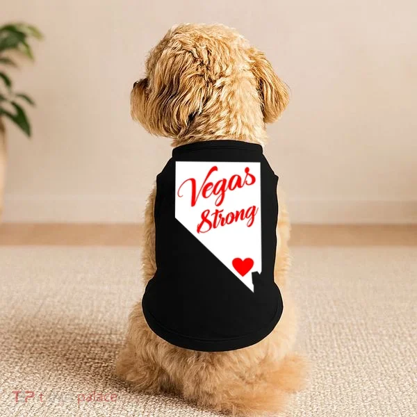 Vegas Strong Nevada Heart Script Doggie Tank