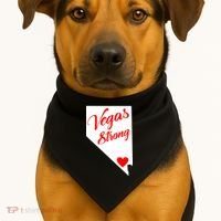 Vegas Strong Nevada Heart Script USA-Made Doggie Bandana thumb 1