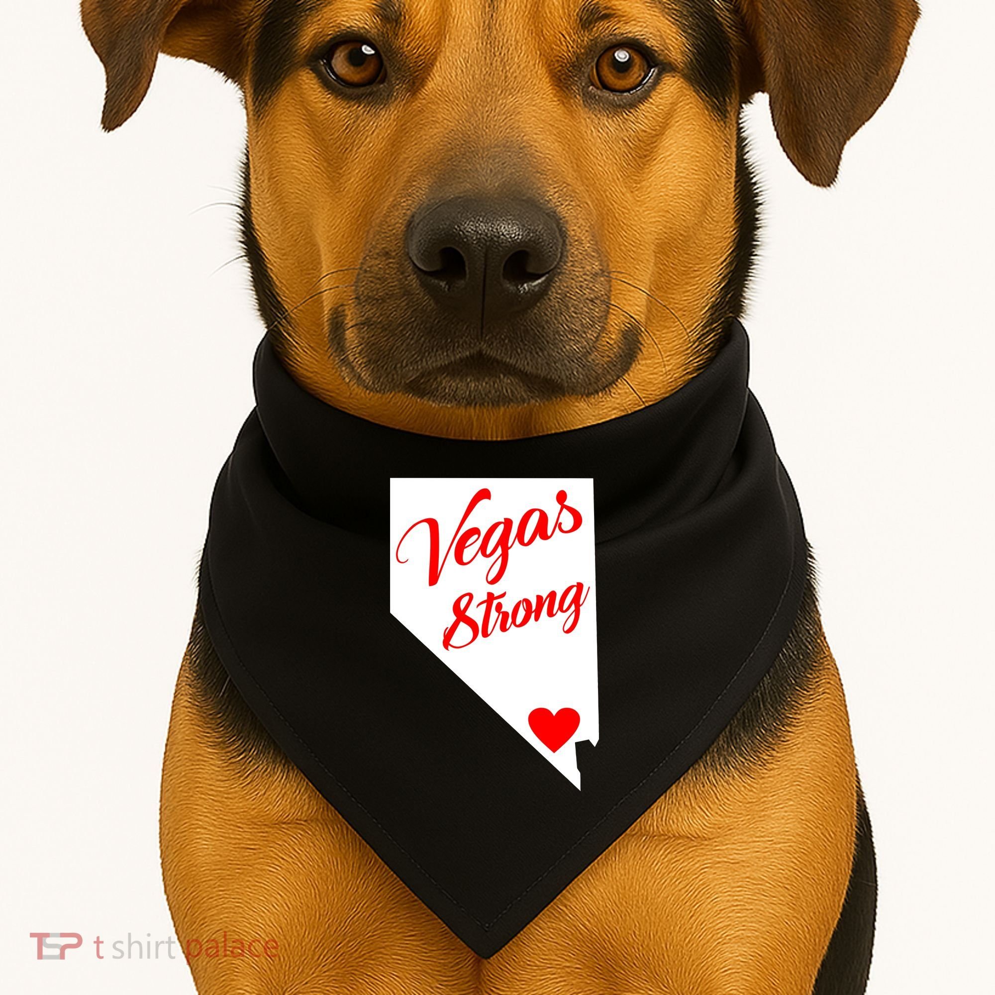 Vegas Strong Nevada Heart Script USA-Made Doggie Bandana