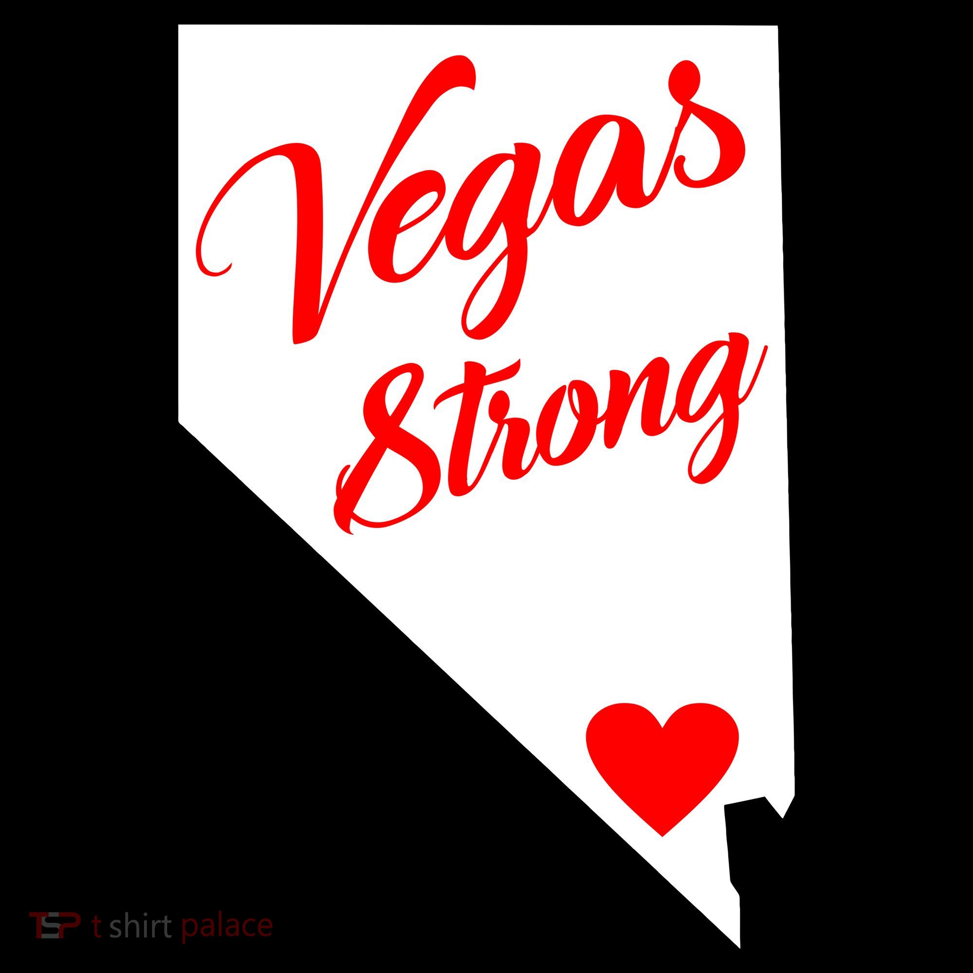 Vegas Strong Nevada Heart Script USA-Made Doggie Bandana