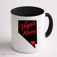 Vegas Strong Nevada Heart Script Coffee Mug thumb 1