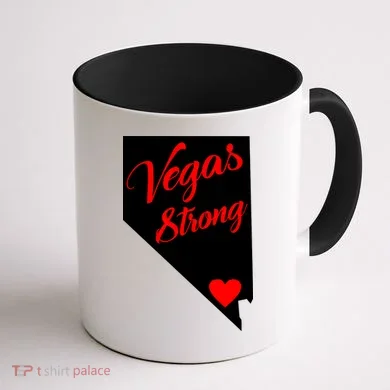 Vegas Strong Nevada Heart Script Coffee Mug back