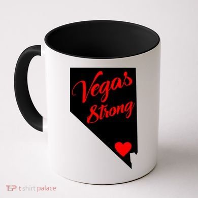 Vegas Strong Nevada Heart Script Coffee Mug