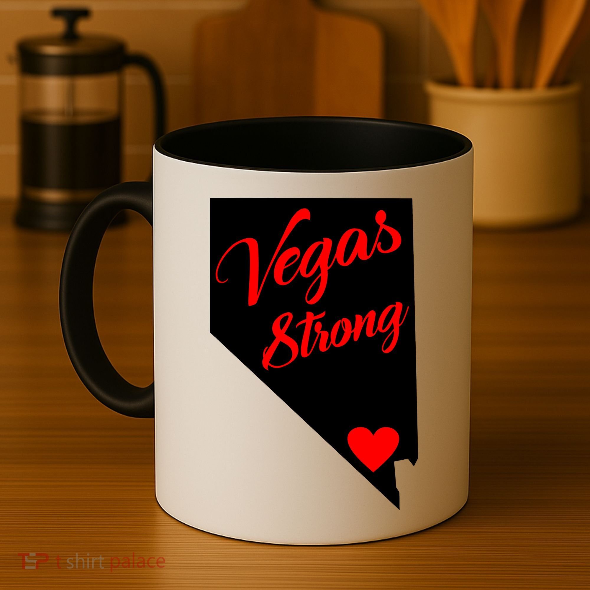 Vegas Strong Nevada Heart Script Coffee Mug