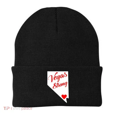 Vegas Strong Nevada Heart Script Beanie