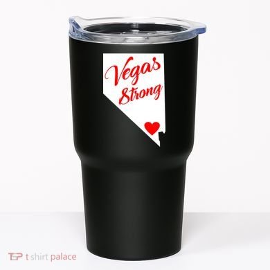 Vegas Strong Nevada Heart Script Tumbler