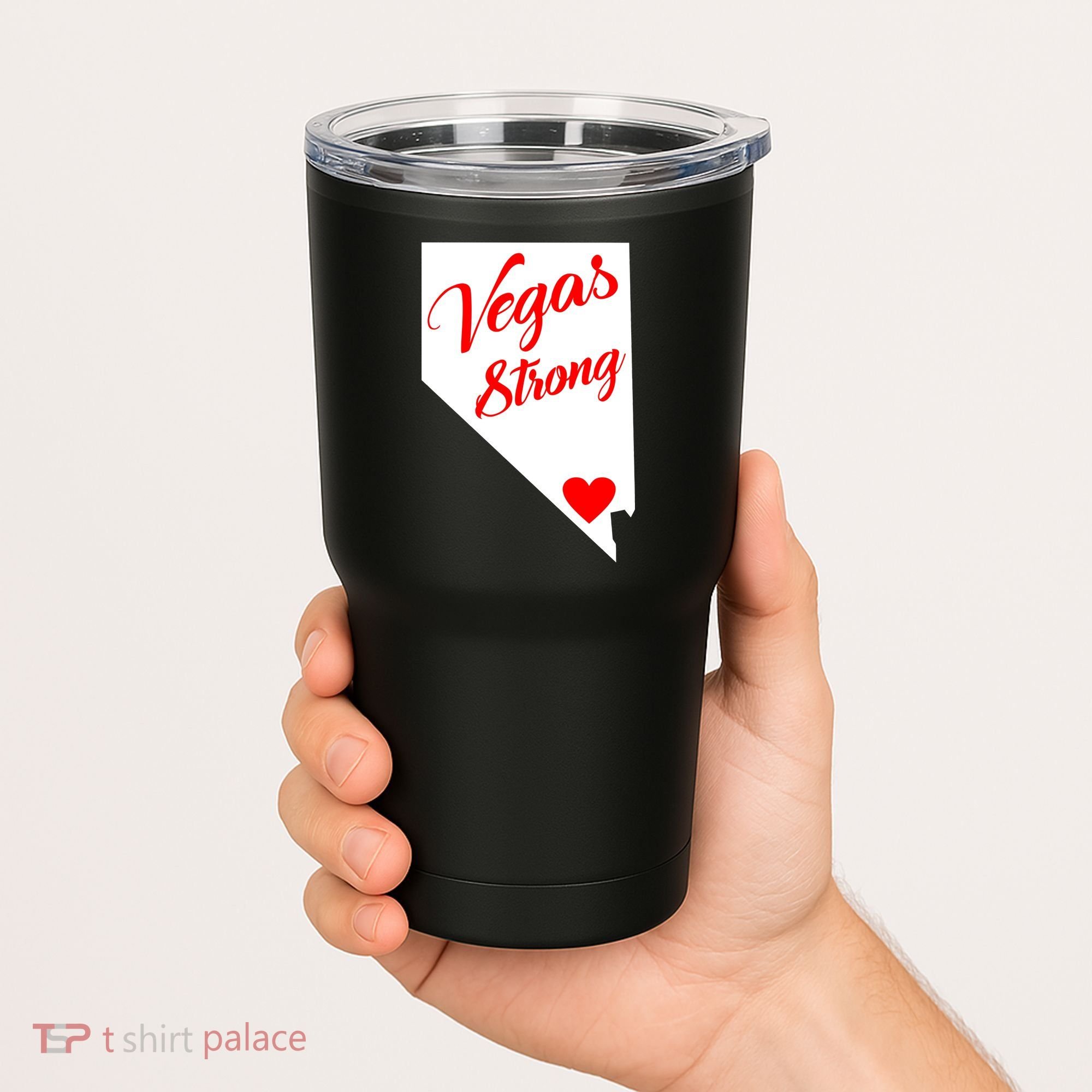 Vegas Strong Nevada Heart Script Tumbler
