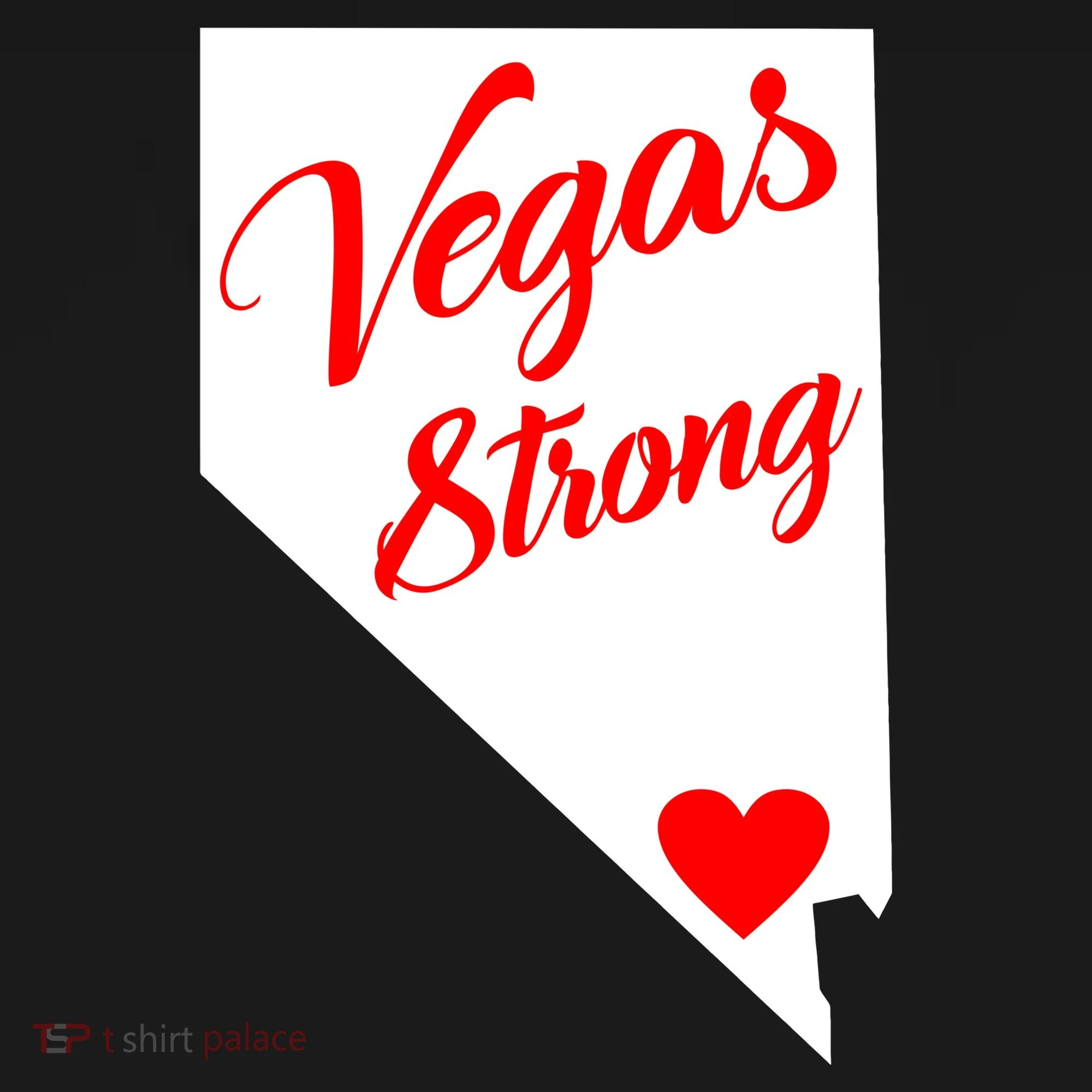 Vegas Strong Nevada Heart Script Ornament