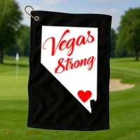 Vegas Strong Nevada Heart Script Golf Towel thumb 1