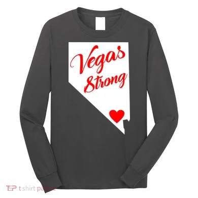 Vegas Strong Nevada Heart Script Long Sleeve Shirt