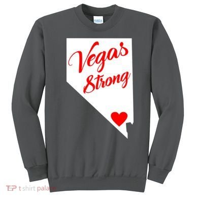 Vegas Strong Nevada Heart Script Sweatshirt