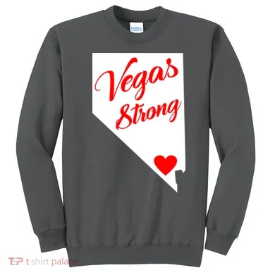 Vegas Strong Nevada Heart Script Sweatshirt