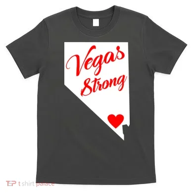 Vegas Strong Nevada Heart Script T-Shirt