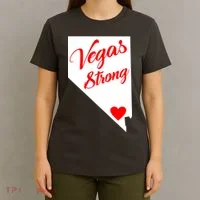 Vegas Strong Nevada Heart Script T-Shirt thumb 4