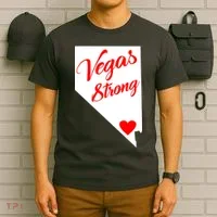 Vegas Strong Nevada Heart Script T-Shirt thumb 6