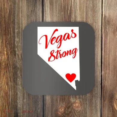 Vegas Strong Nevada Heart Script Coaster
