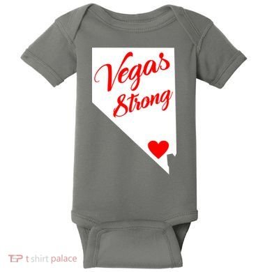 Vegas Strong Nevada Heart Script Baby Bodysuit