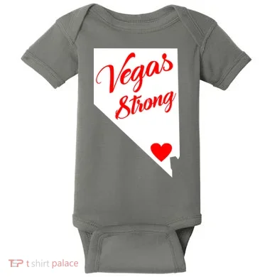 Vegas Strong Nevada Heart Script Baby Bodysuit