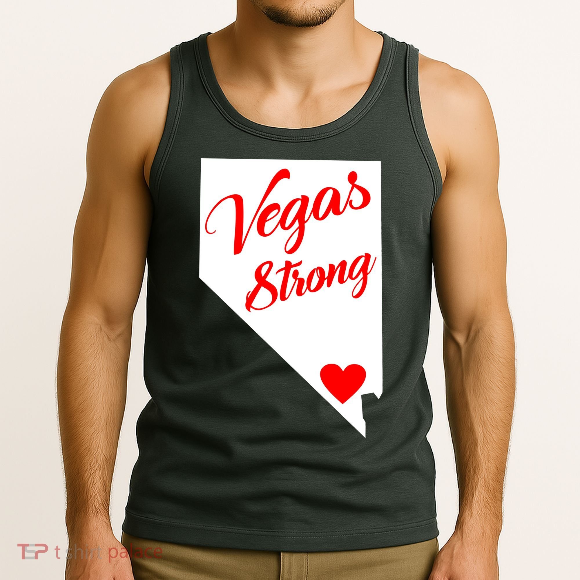 Vegas Strong Nevada Heart Script Tank Top
