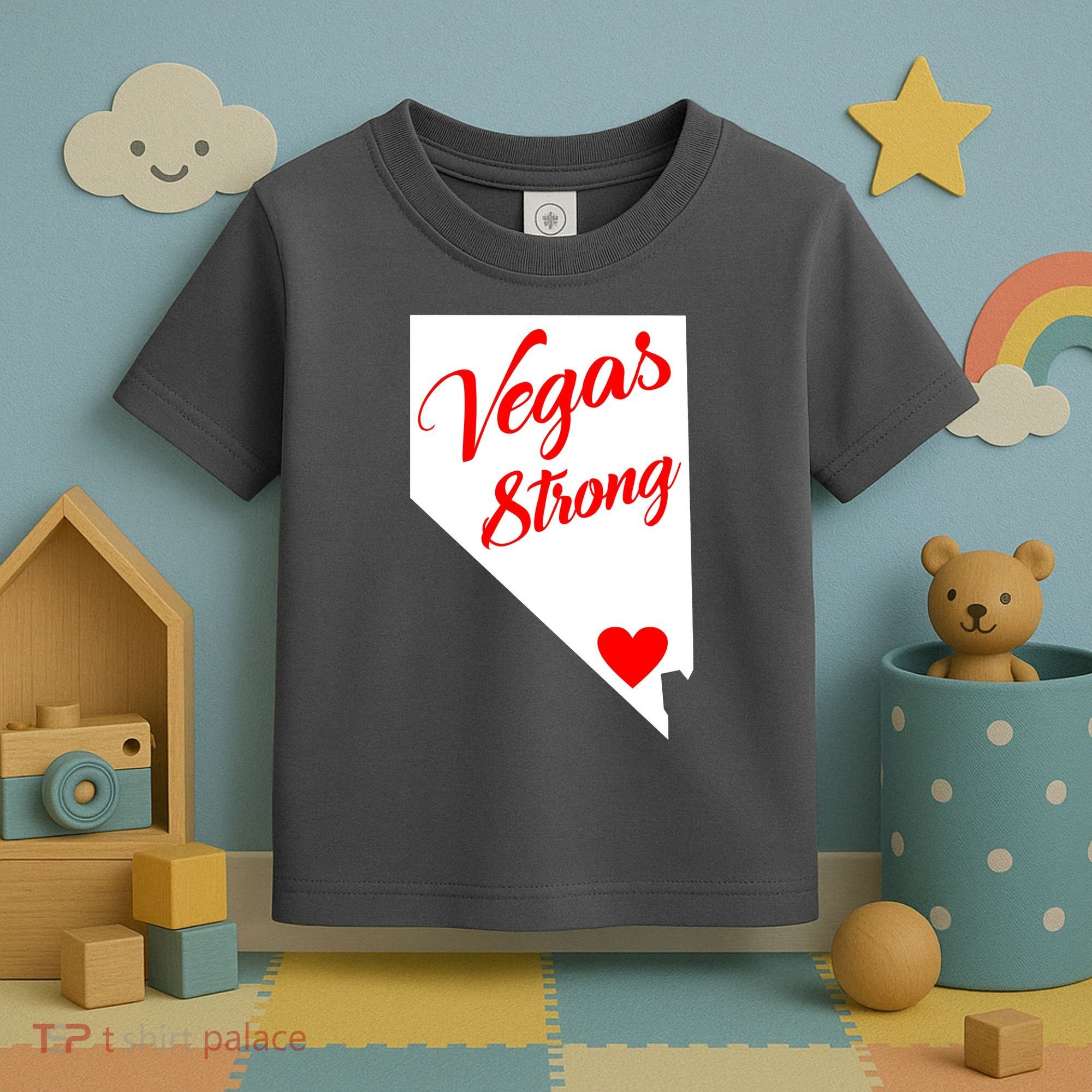 Vegas Strong Nevada Heart Script Toddler T-Shirt