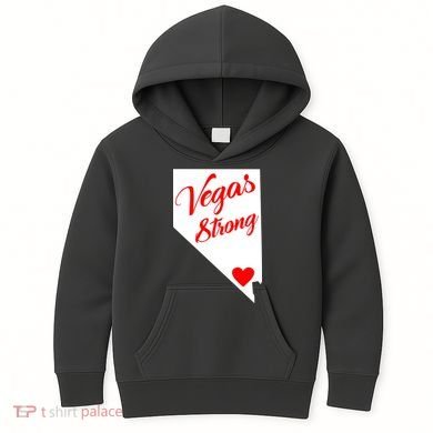 Vegas Strong Nevada Heart Script Kids Hoodie