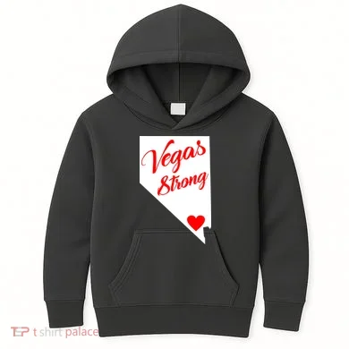 Vegas Strong Nevada Heart Script Kids Hoodie