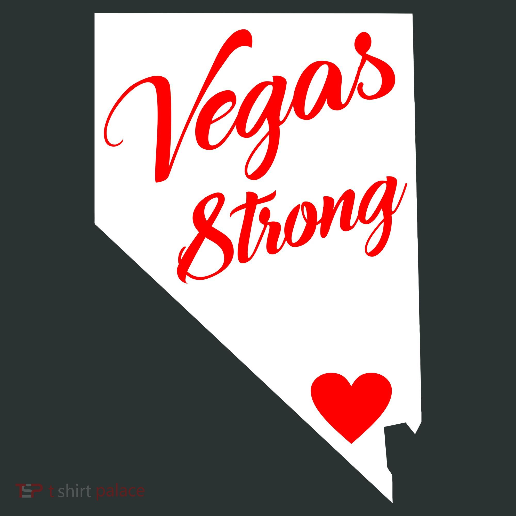 Vegas Strong Nevada Heart Script Kids Hoodie
