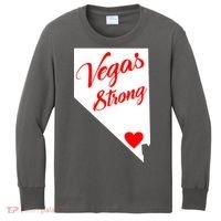 Vegas Strong Nevada Heart Script Kids Long Sleeve Shirt thumb 0