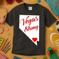 Vegas Strong Nevada Heart Script Kids T-Shirt thumb 3