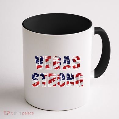 Vegas Strong USA Flag Coffee Mug back