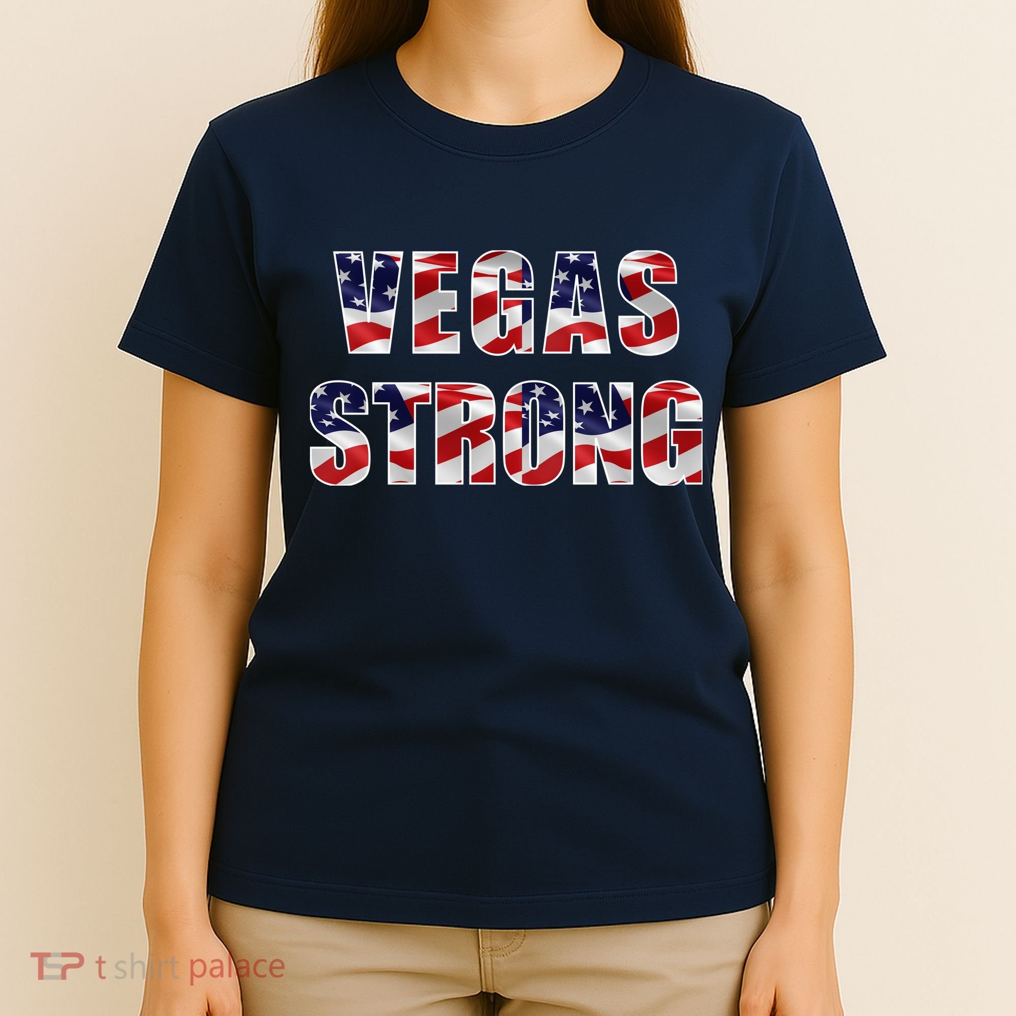 Vegas Strong USA Flag T-Shirt