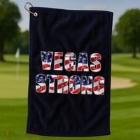 Vegas Strong USA Flag Golf Towel thumb 1